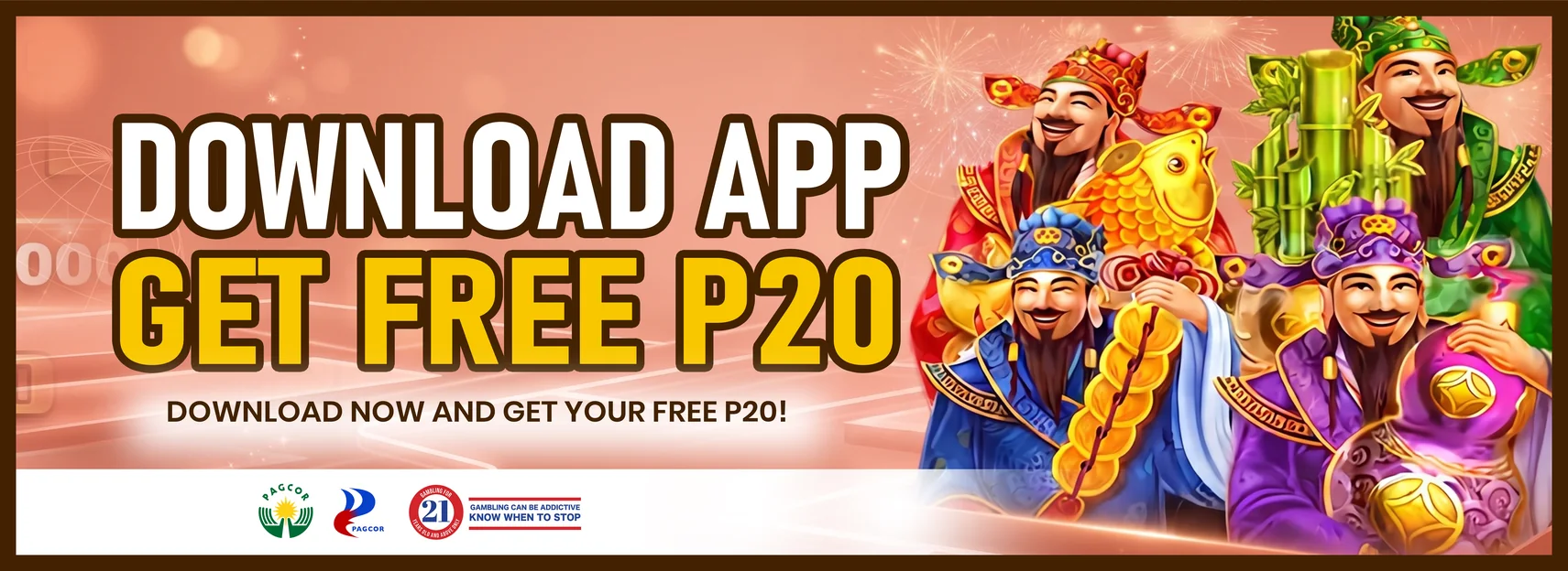 Get the app + deposit ₱100 → claim ₱20 free